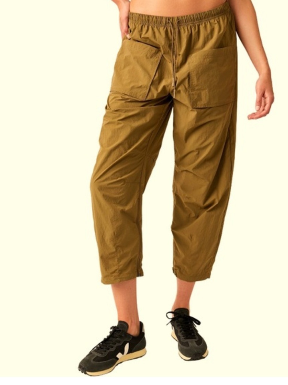 FP Movement By Free People Women’s  Cropped Hiking Olive Pants Size: L